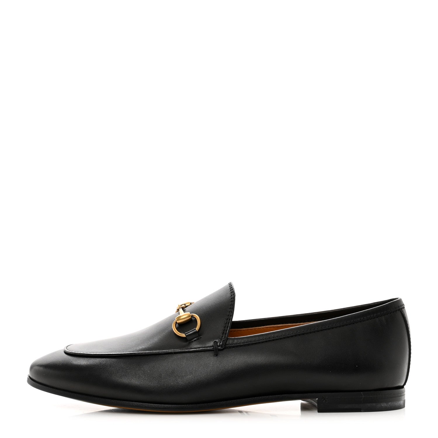 Gucci Calfskin Womens Jordaan Loafers 38.5 Black 1 of 9