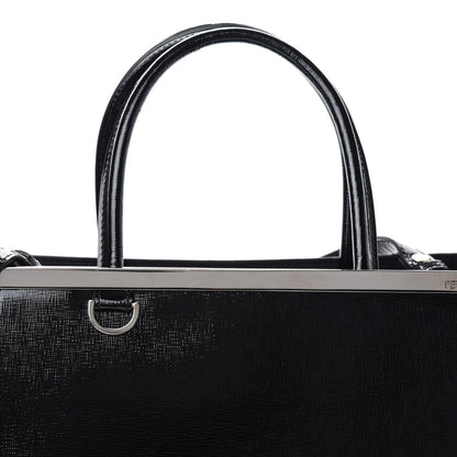 Fendi Patent Vitello Elite Regular 2Jours Tote Black 10 of 10