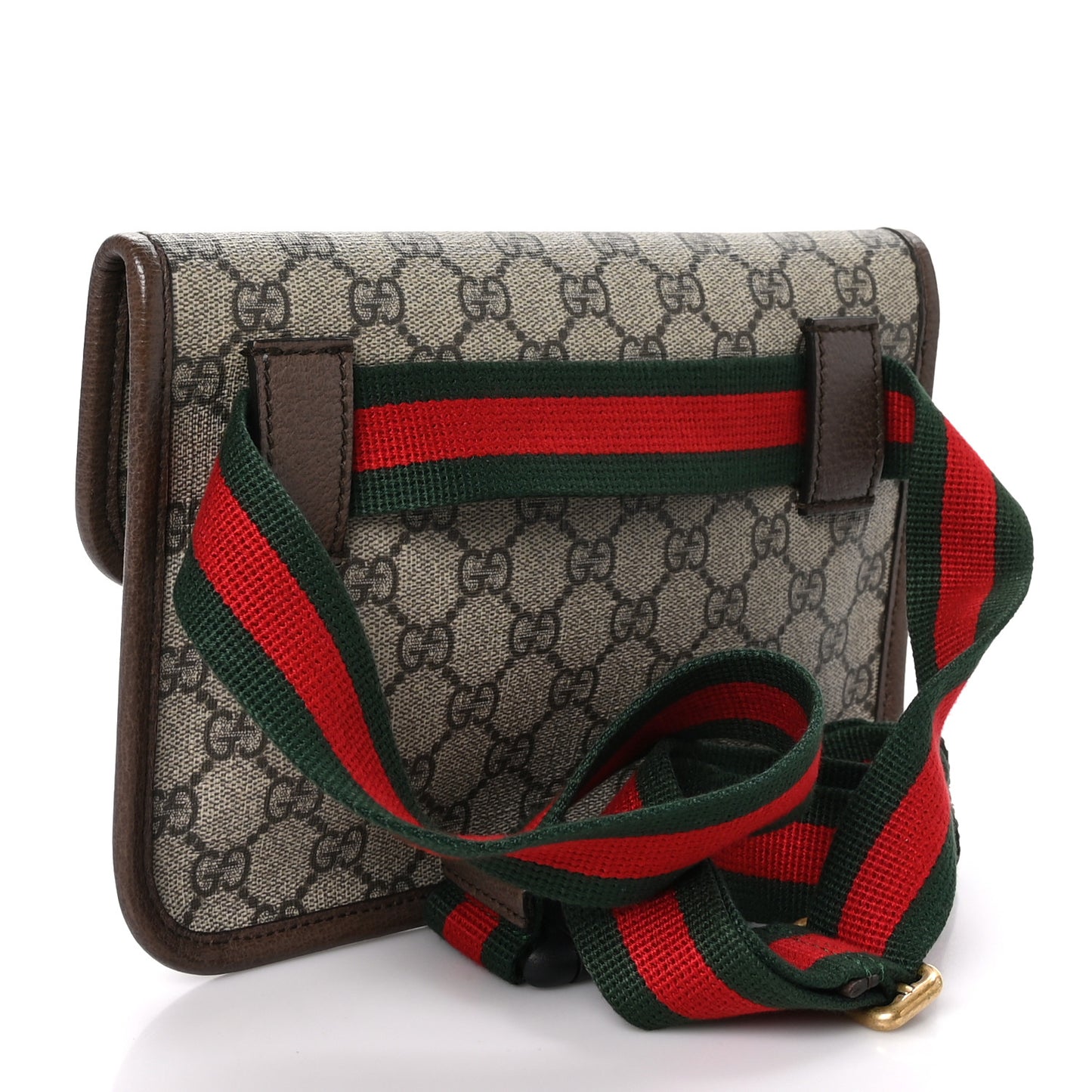 GG Supreme Monogram Neo Vintage Web Belt Bag Brown