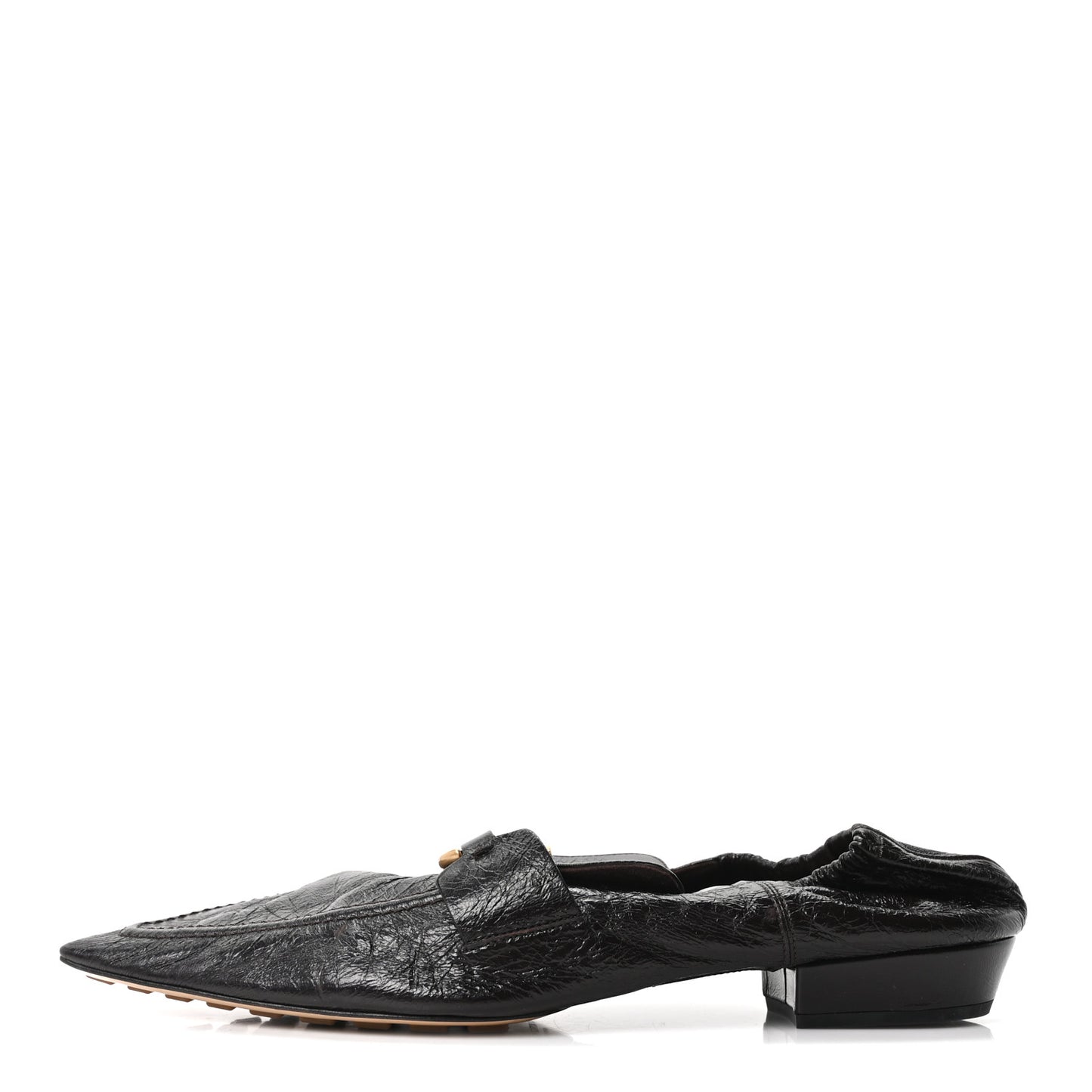 Crushed Nappa Madame Loafers 40.5 Black