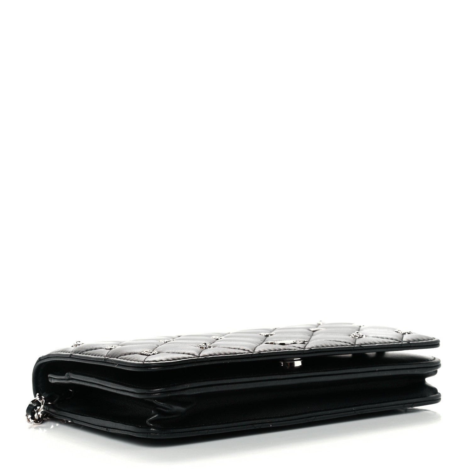 Chanel Lambskin Quilted All About Chanel Wallet On Chain WOC Black 4 of 11