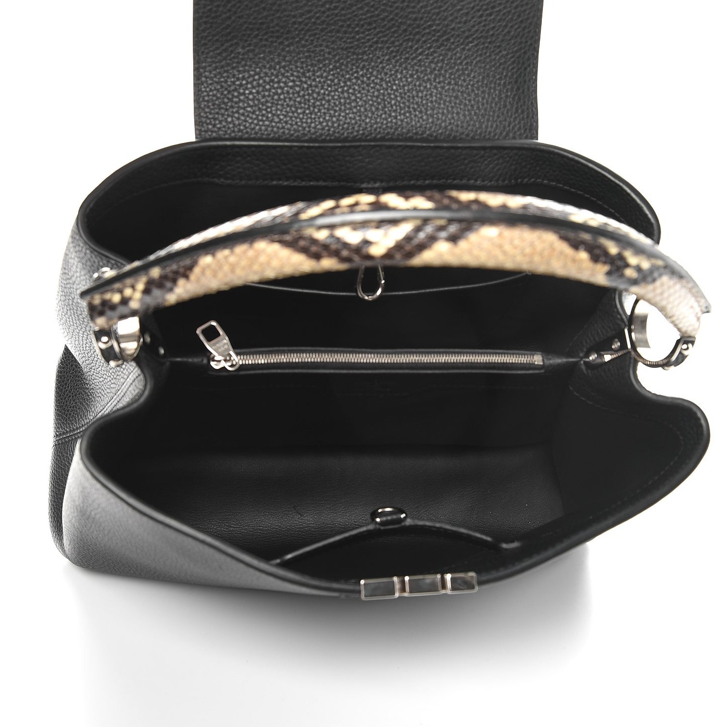 Taurillon Python Capucines MM Black