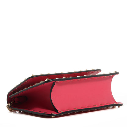 Valentino Garavani Vitello Rockstud Chain Flap Crossbody Bag Deep Rose 4 of 9