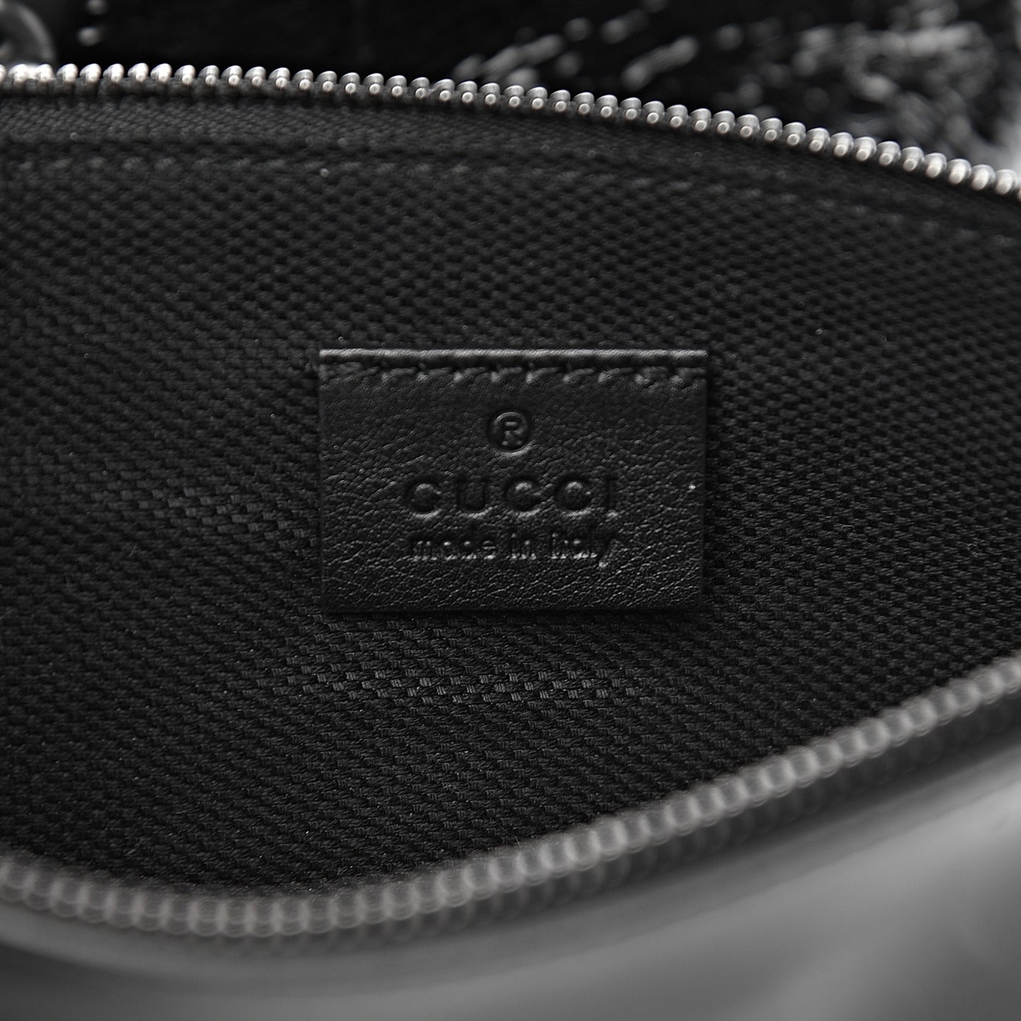 Patent Shearling Medium Soho Chain Shoulder Bag Black
