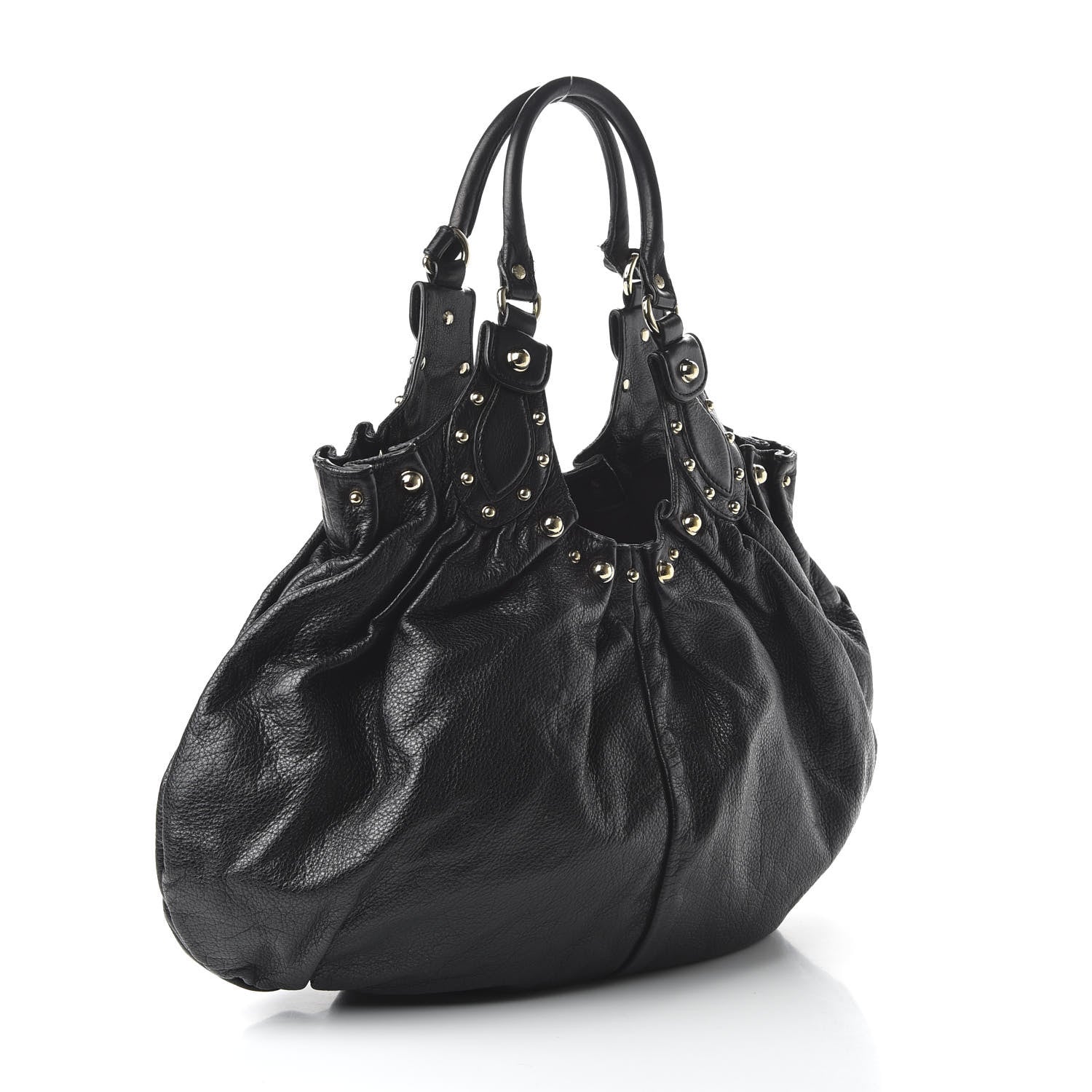 Gucci Calfskin Studded Large Pelham Tote Black 3 of 11