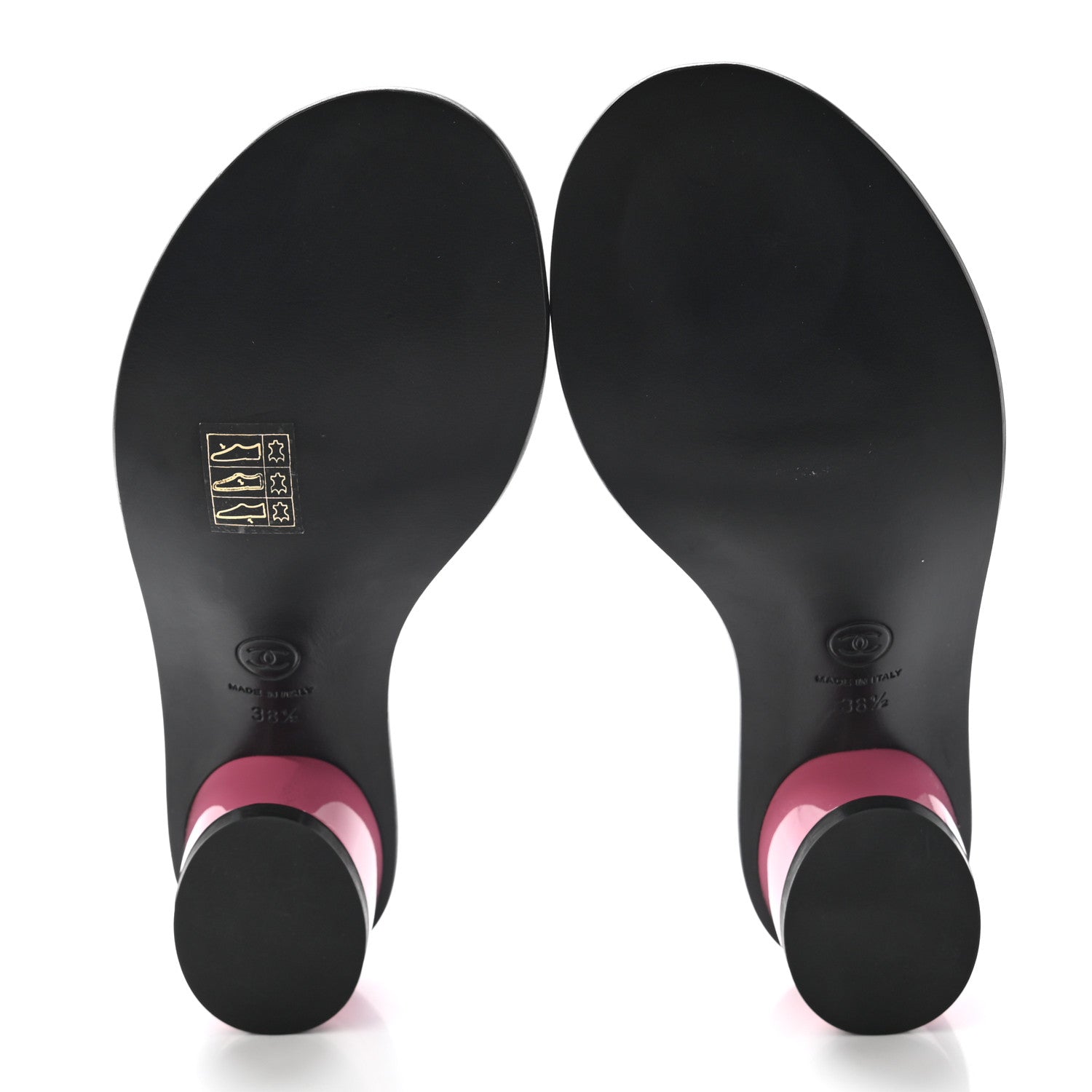 Chanel Patent CC Thong Sandals 38.5 Grey Pink 5 of 8