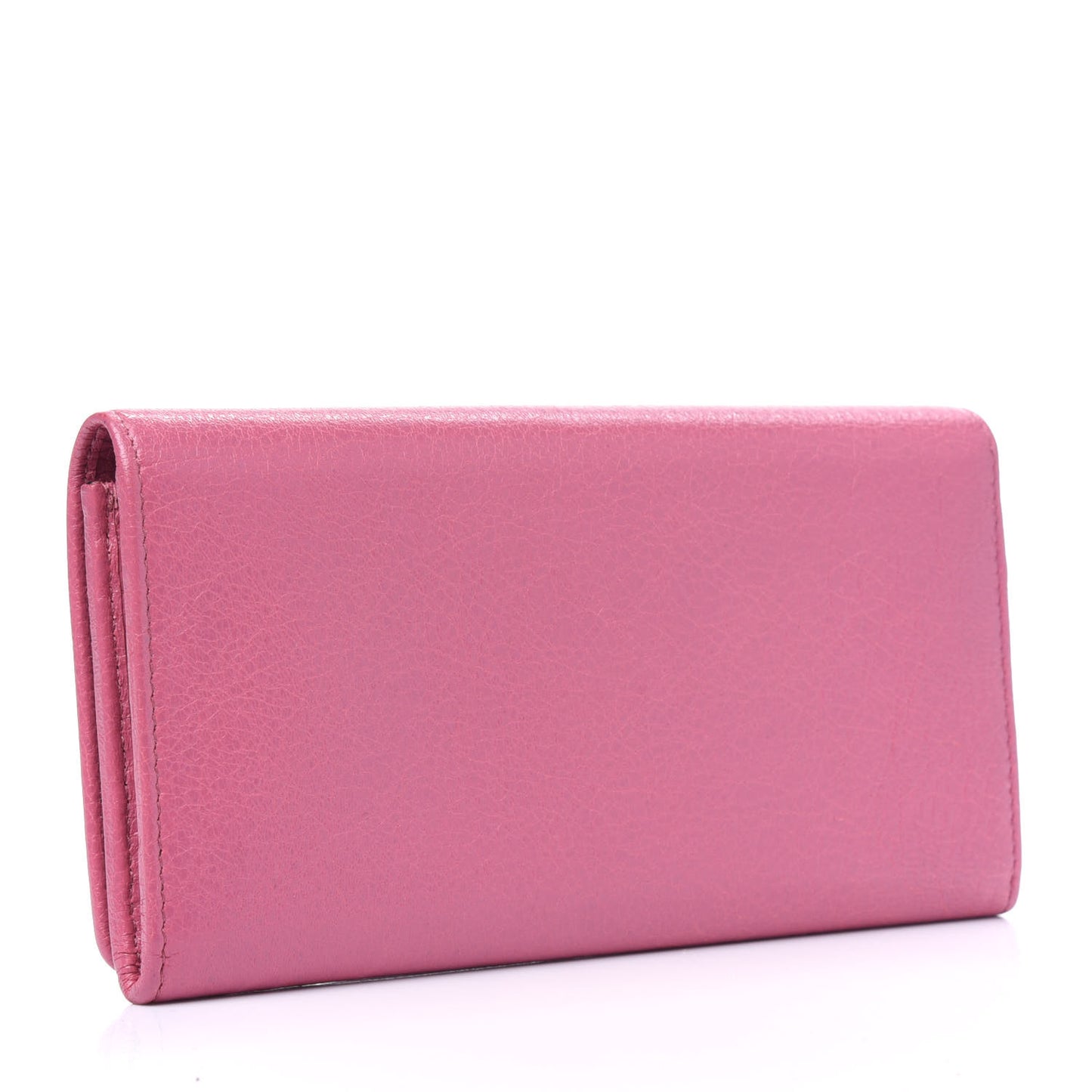 Agneau Giant 12 Gold Hardware Money Wallet Rose Hortensia