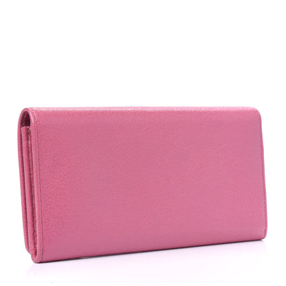 Balenciaga Agneau Giant 12 Gold Hardware Money Wallet Rose Hortensia 3 of 11