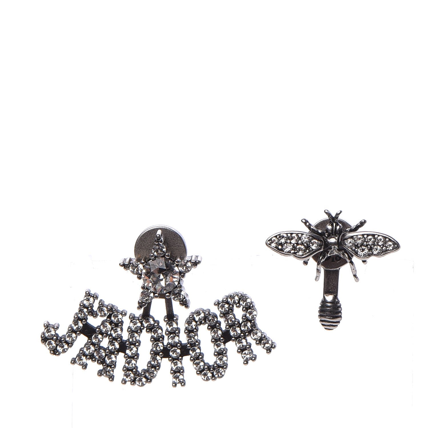 Christian Dior Palladium Crystal J'adior Earrings 1 of 5