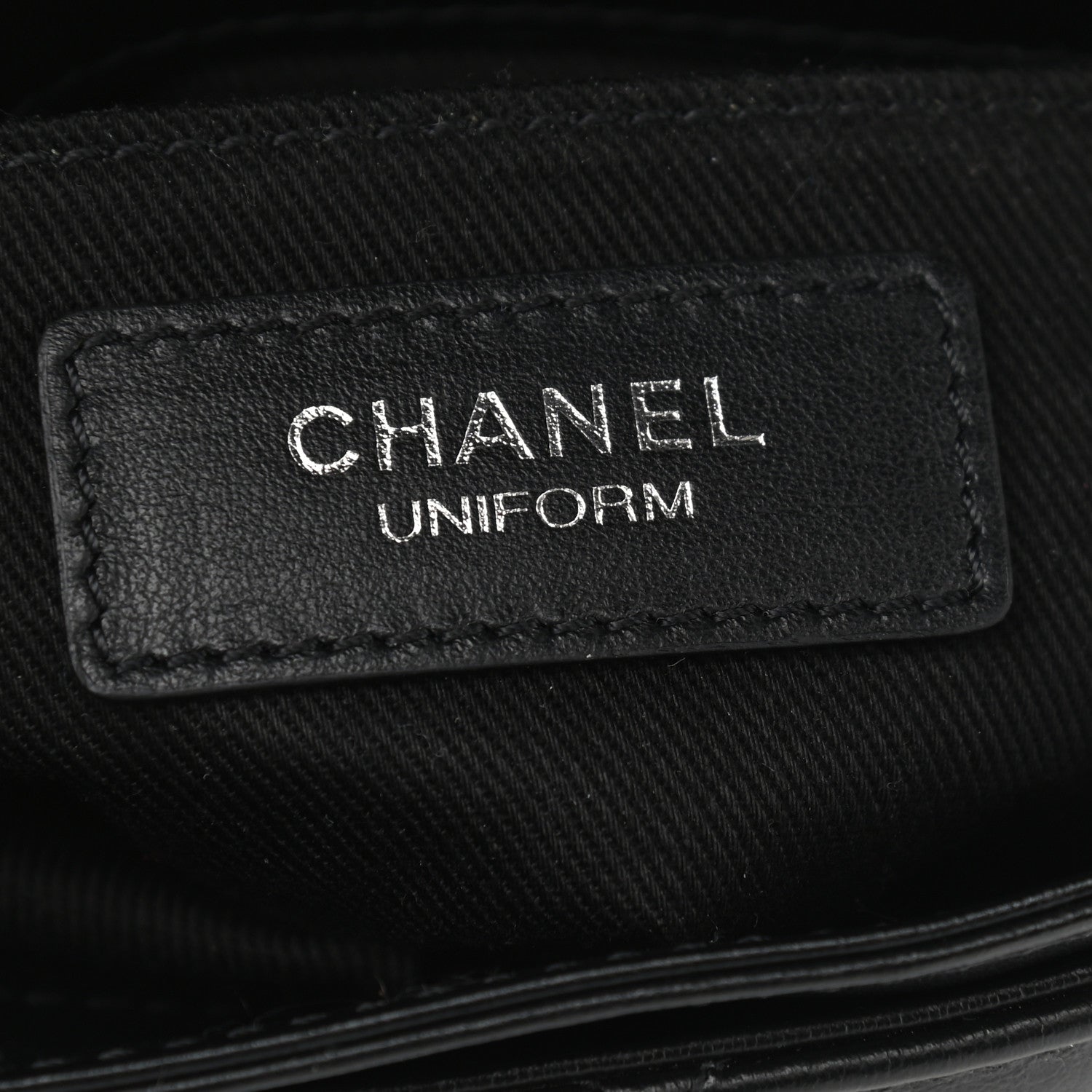 Chanel Calfskin Quilted CC Uniform Flap Belt Bag Black 6 of 9
