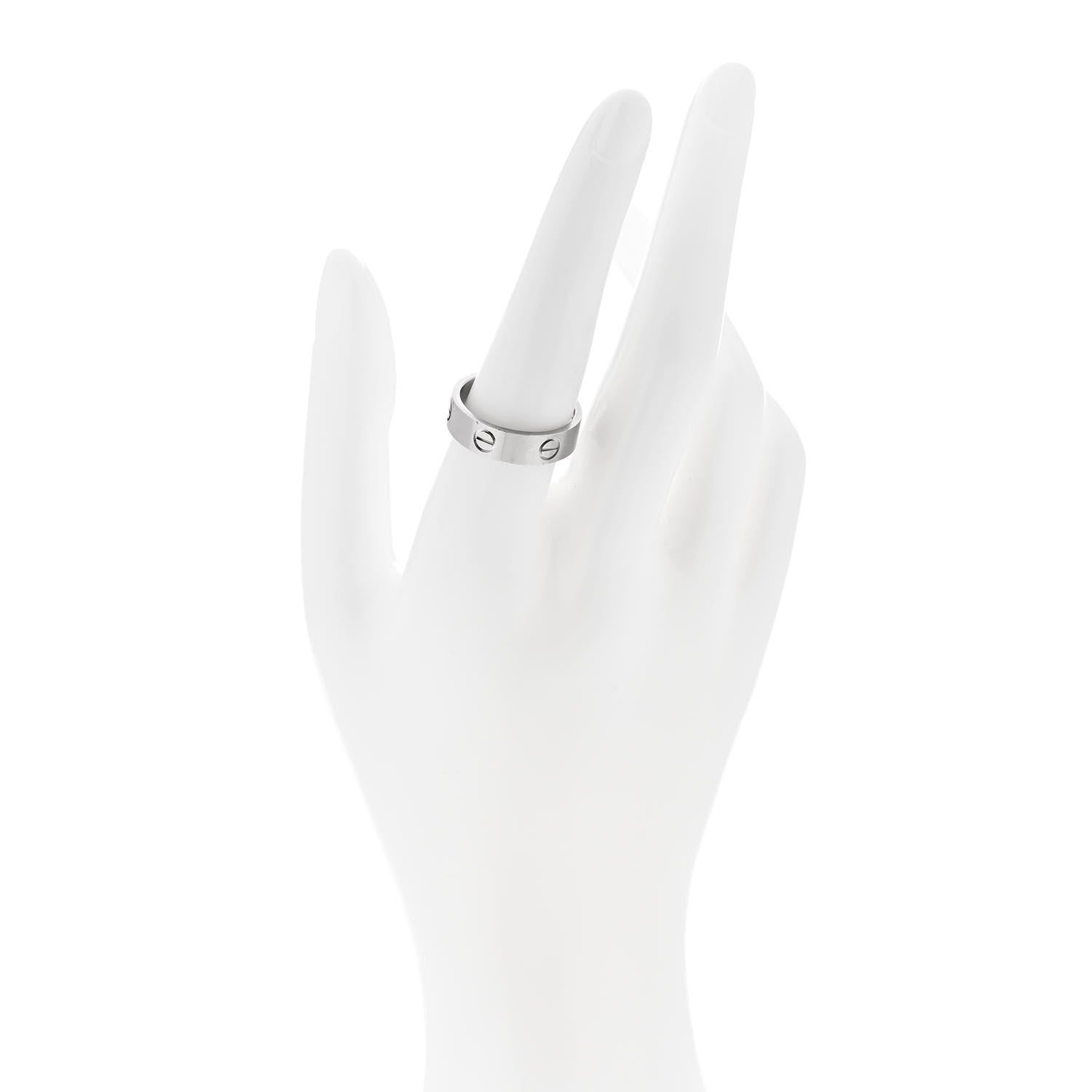 Cartier 18K White Gold 5.5mm LOVE Ring 57 8 2 of 5