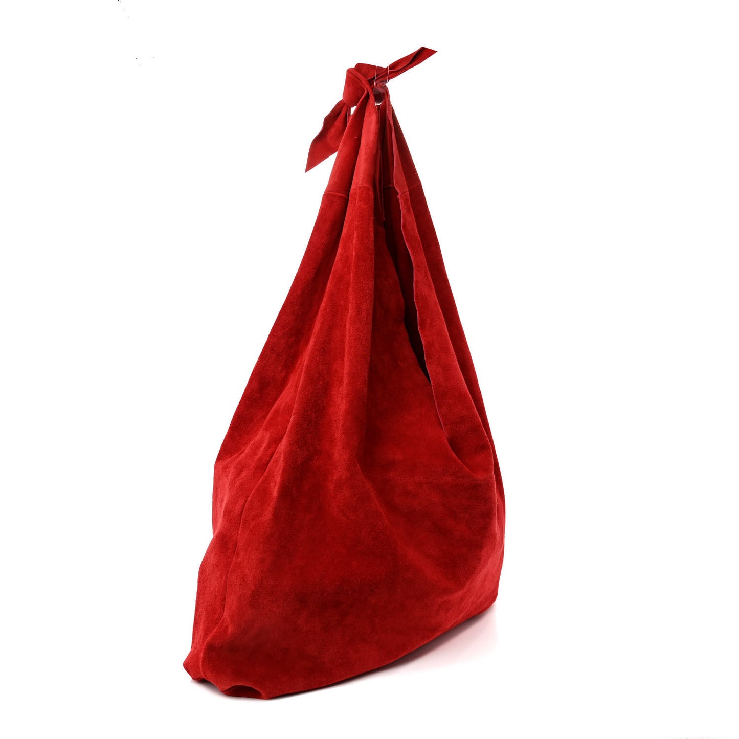 THE ROW Suede Bindle Bag Magenta