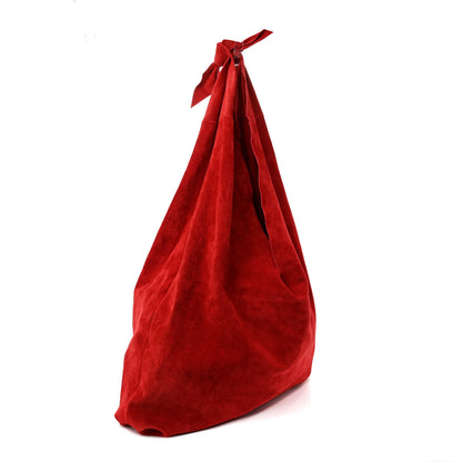 The Row THE ROW Suede Bindle Bag Magenta 2 of 10