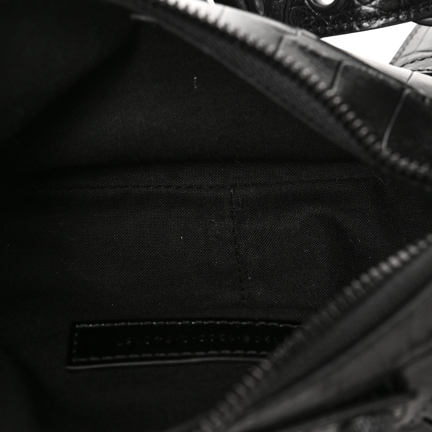 Balenciaga Extra Supple Calfskin Crocodile Embossed Monochrome Le Cagole Shoulder Bag XS Black 5 of 8