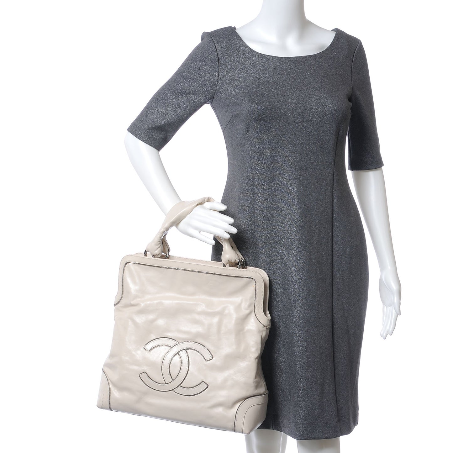 Leather Soho CC Shopper Tote White