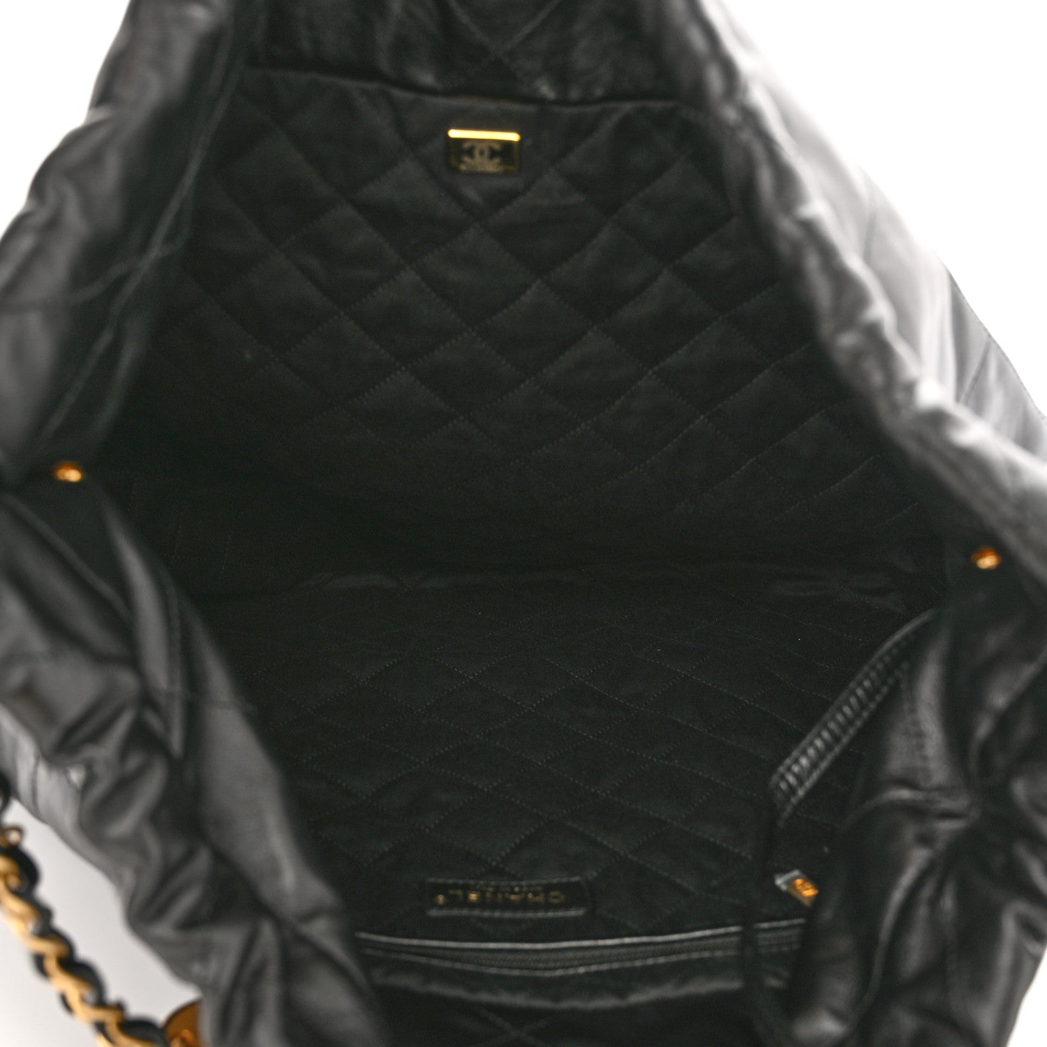 Chanel Shiny Calfskin Quilted Large Chanel 22 Black 6 of 11
