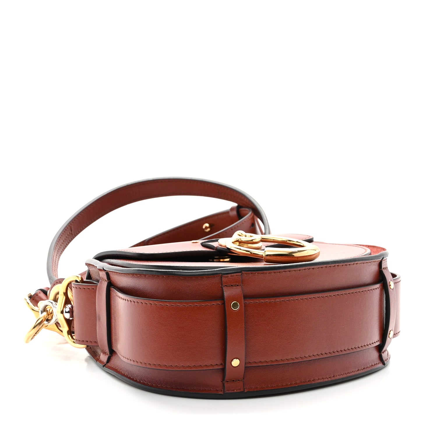 Calfskin Small Tess Bag Sepia Brown