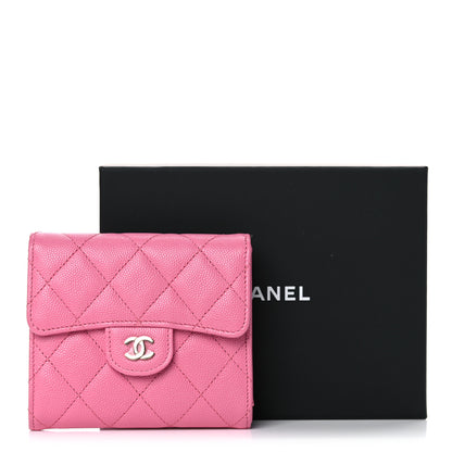 Chanel Caviar Quilted Compact Flap Wallet Pink 8 of 8
