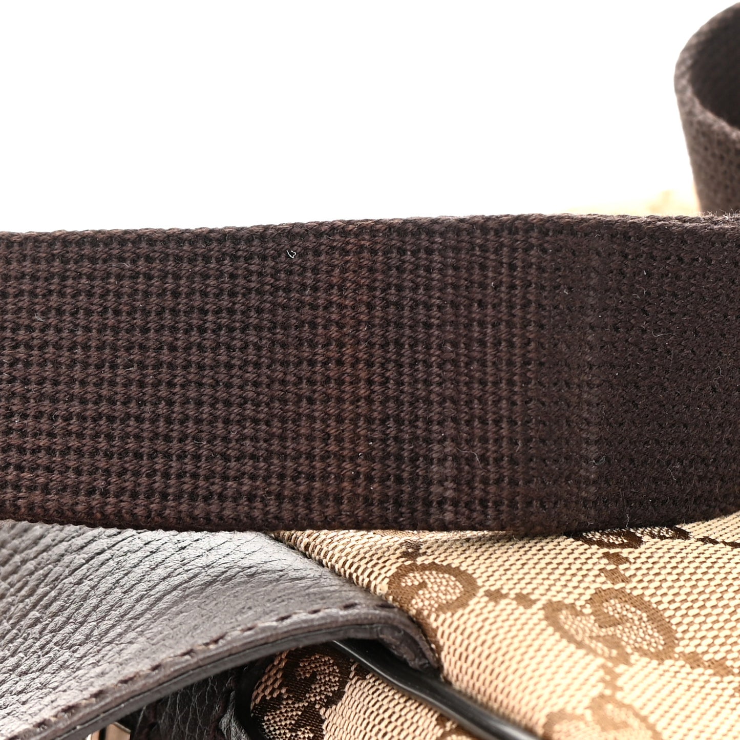Monogram Dollar Calfskin Belt Bag Beige Ebony Testa di Moro Marrone Scuro