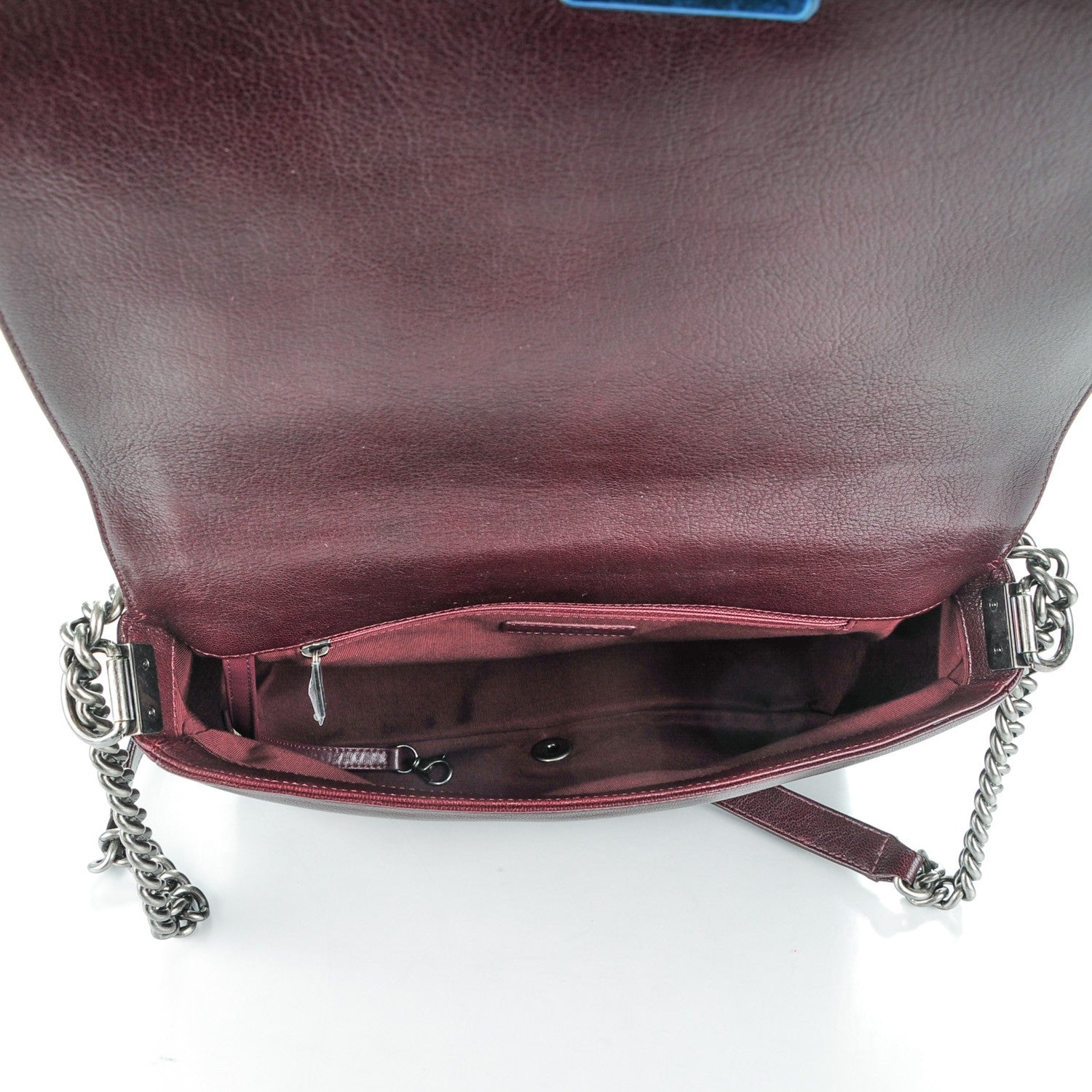 Chanel Goatskin Ombre Faded Quilted New Medium Boy Flap Burgundy 5 of 8