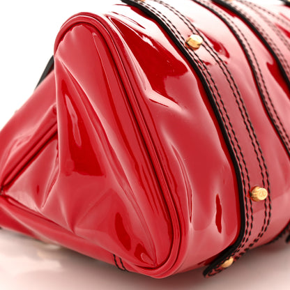 Valentino Garavani Grained Calfskin Catch Satchel Red 8 of 14