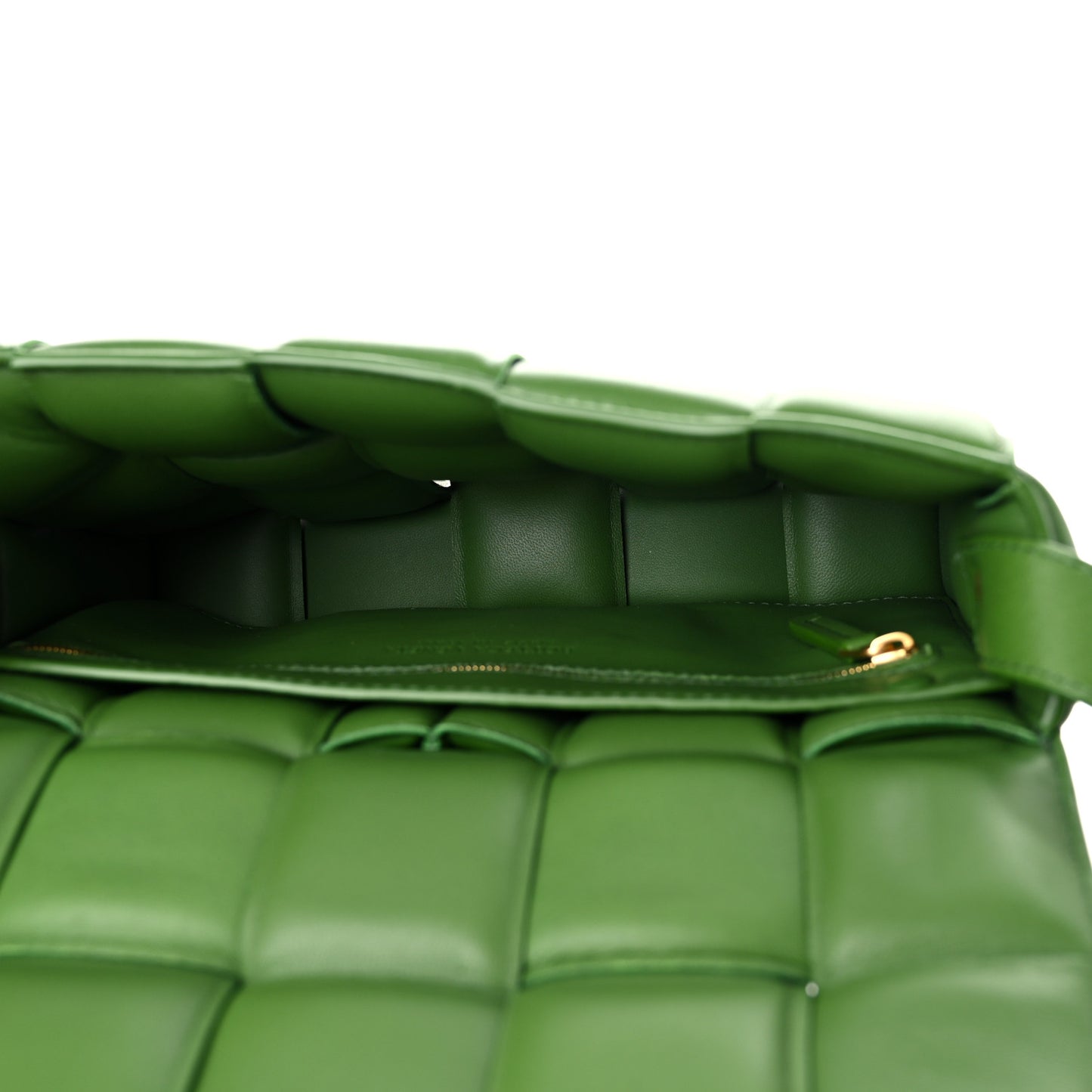Nappa Maxi Intreccio Padded Cassette Crossbody Bag Racing Green