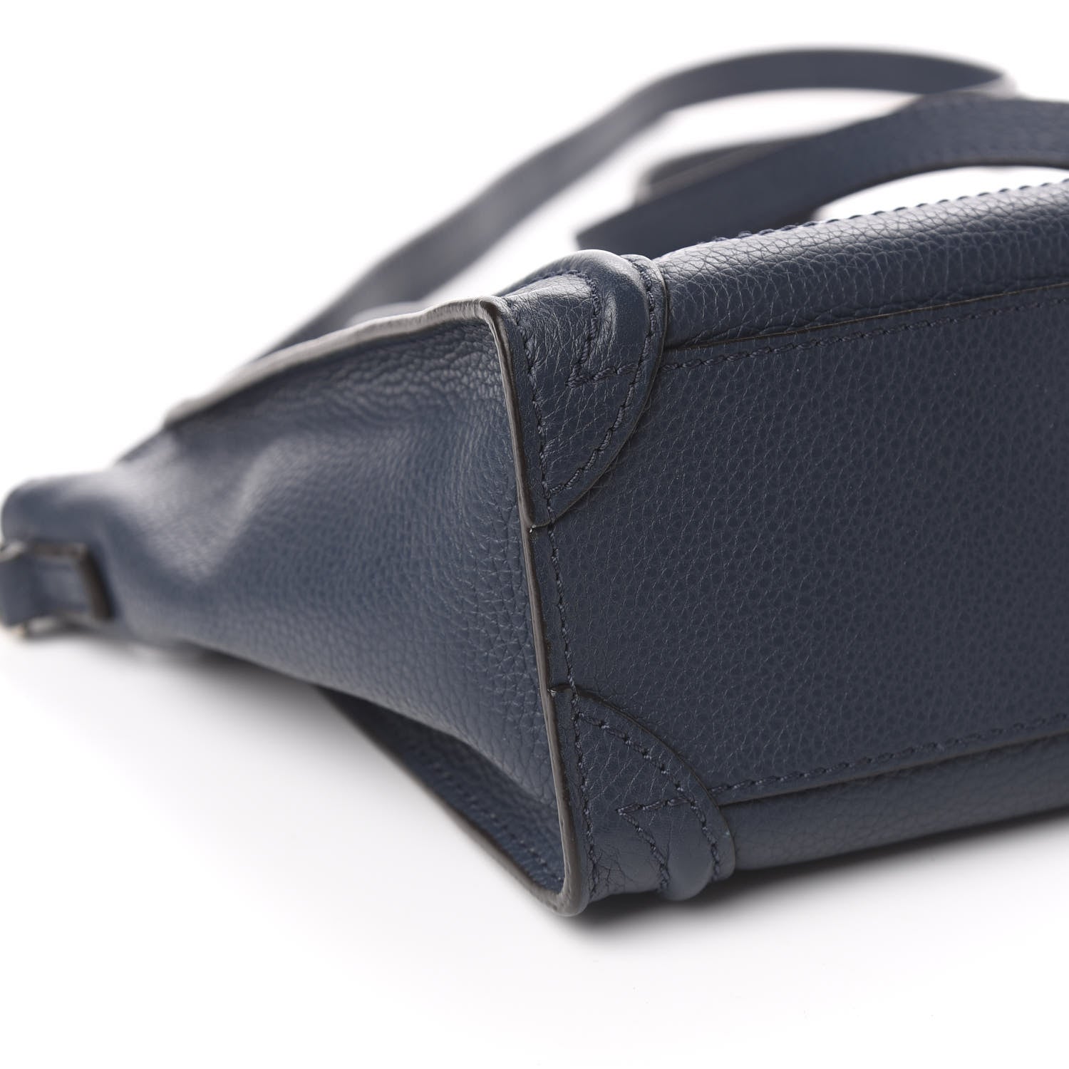 Celine Drummed Calfskin Nano Luggage Orage 7 of 9