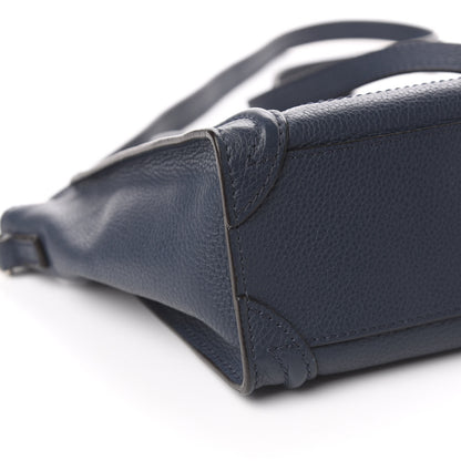 Celine Drummed Calfskin Nano Luggage Orage 7 of 9