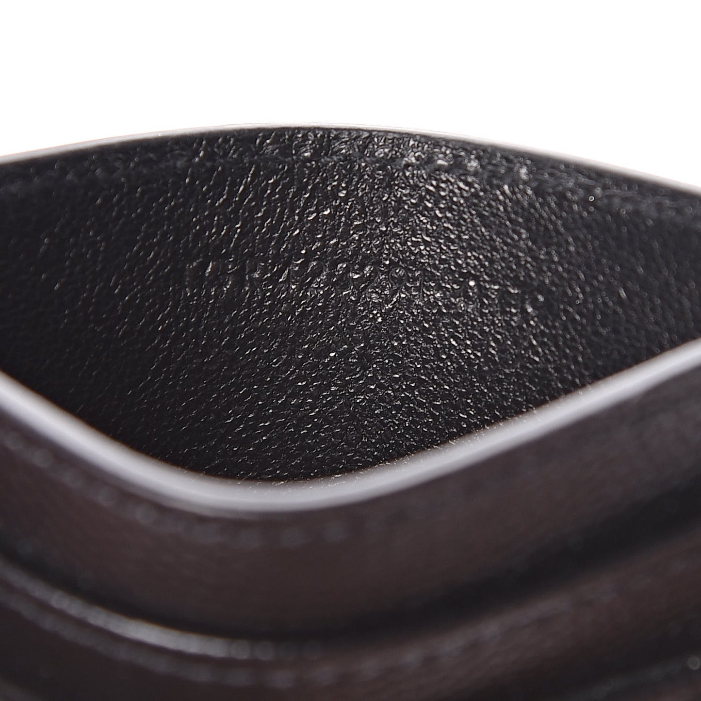 Grain De Poudre Matelasse Chevron Monogram Credit Card Case Black