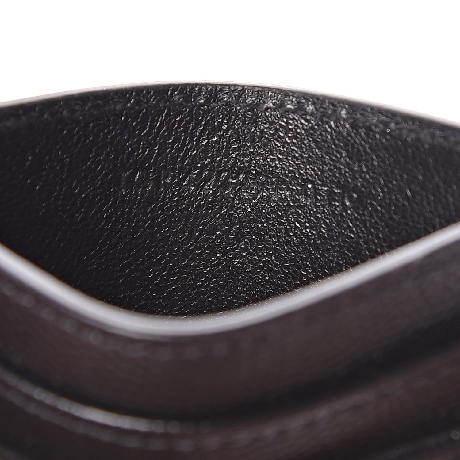 Saint Laurent Grain De Poudre Matelasse Chevron Monogram Credit Card Case Black 7 of 8