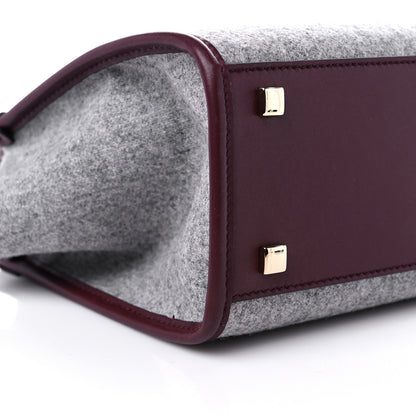 Jimmy Choo Felt Varenne Tote Marl Grey Burgundy 6 of 9