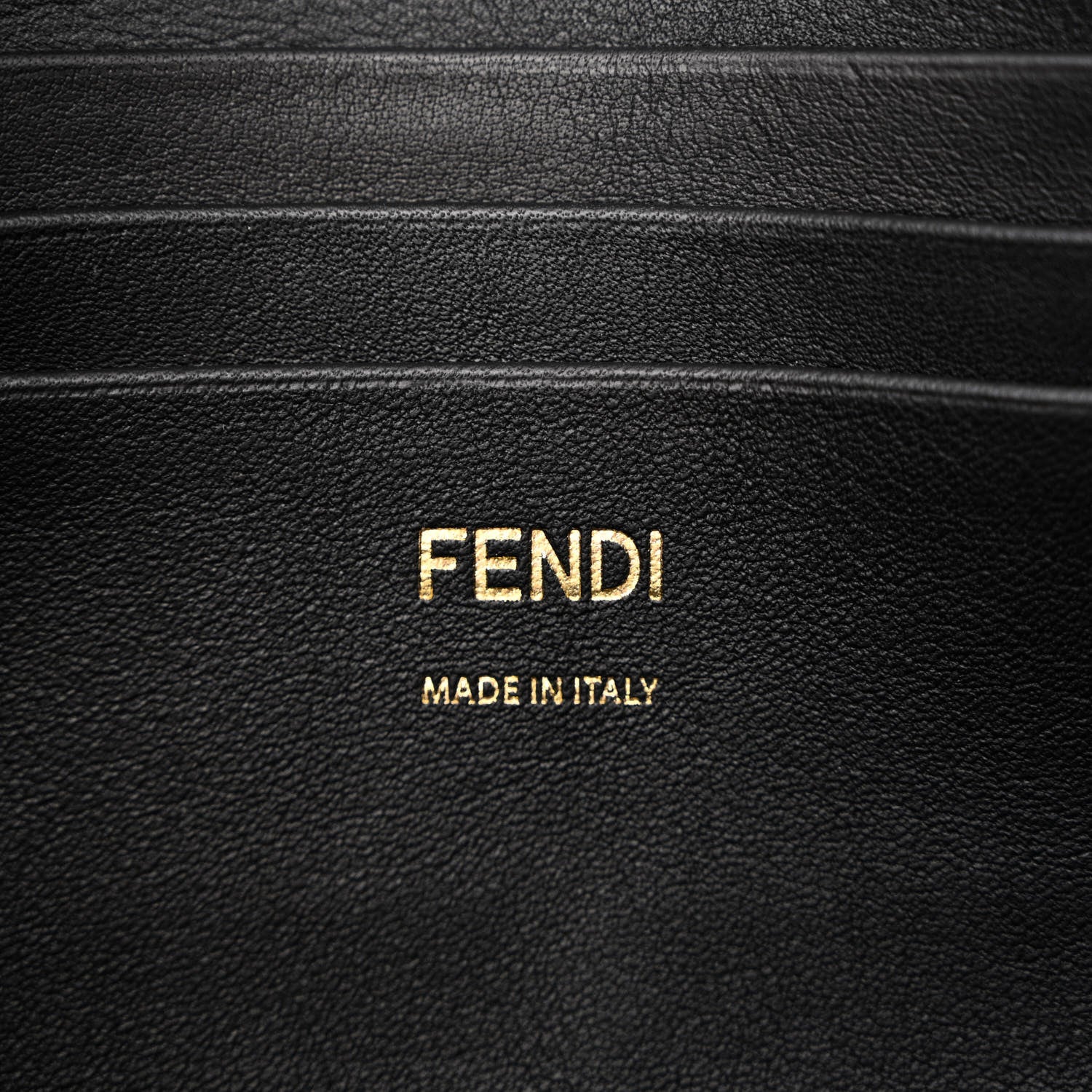 Fendi Shearling Vitello Dolce Macro FF 1974 Mini Baguette Tobacco Black 6 of 10