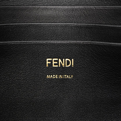 Fendi Shearling Vitello Dolce Macro FF 1974 Mini Baguette Tobacco Black 6 of 10