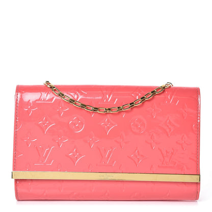Louis Vuitton Vernis Ana Clutch Rose Litchi 1 of 12