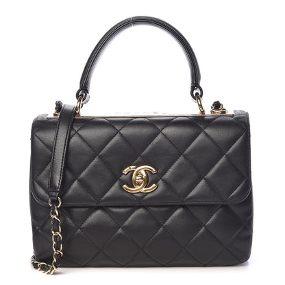 Chanel Lambskin Quilted Small Trendy CC Dual Handle Flap Bag Black 1 of 16