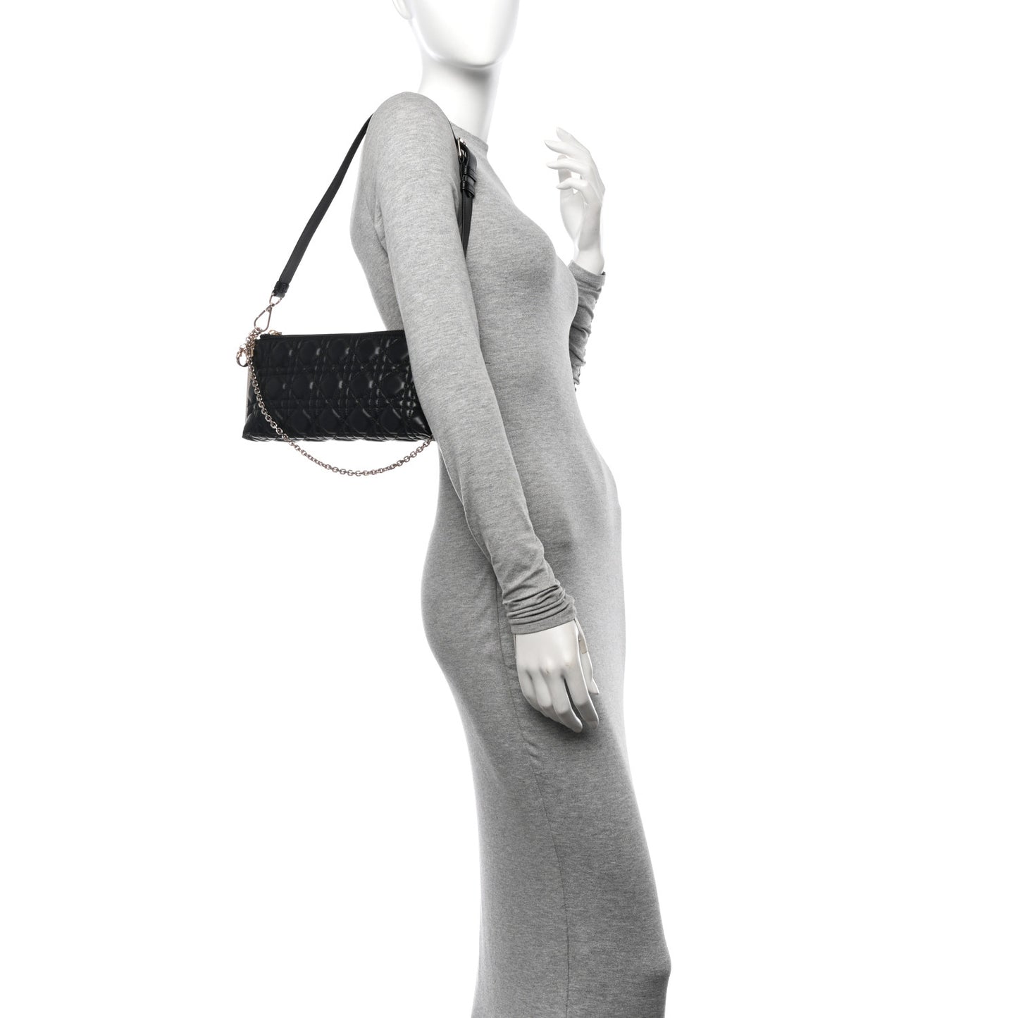 New Line Lambskin Cannage Dior Club Bag Black
