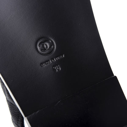 Chanel Grained Calfskin Velcro Dad Sandals 36 Black 8 of 11