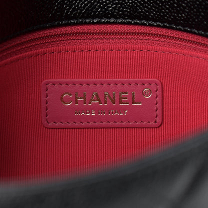 Chanel Shiny Caviar Quilted Small Chain Melody Flap Black 6 of 9