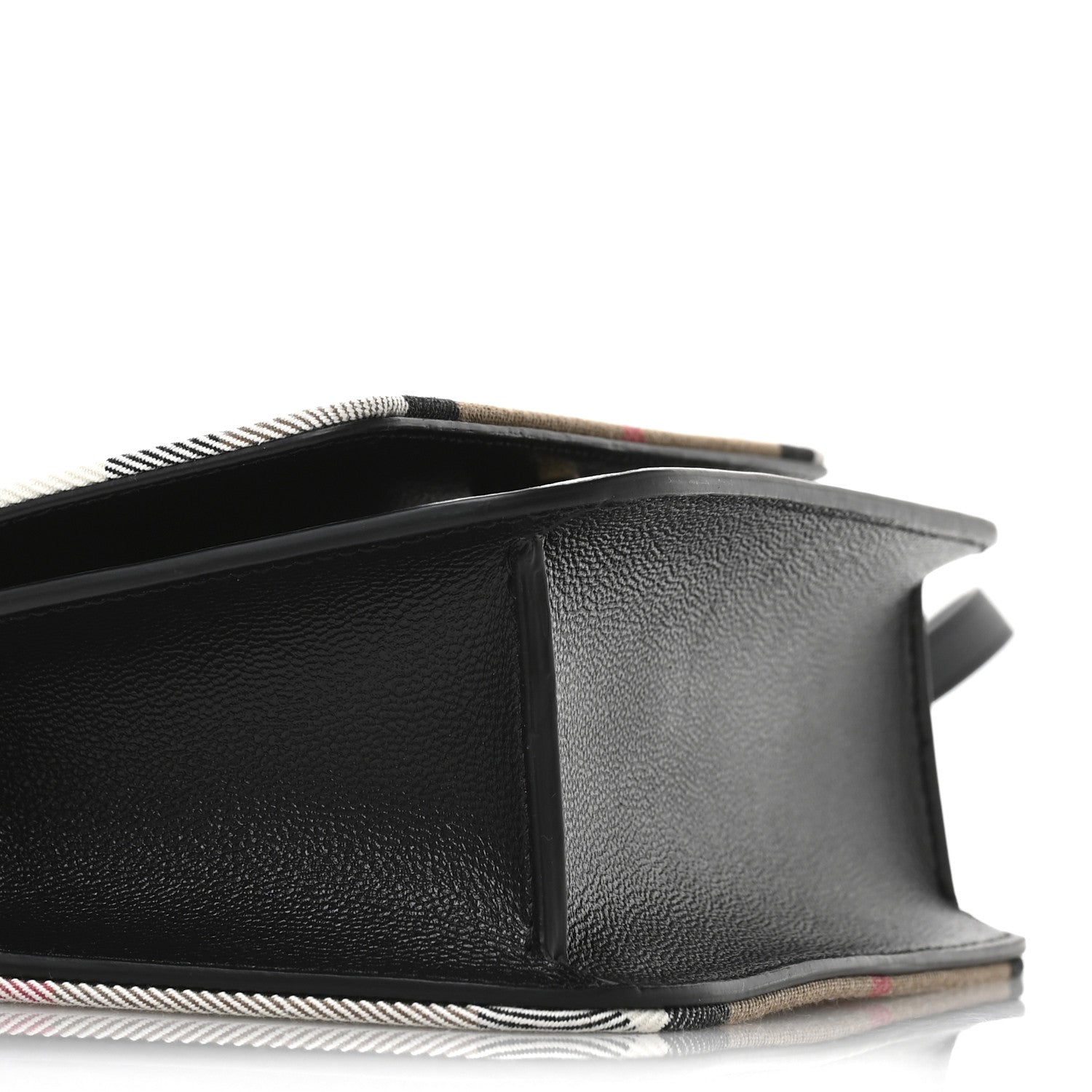 Burberry Grained Calfskin House Check Small Madison Shoulder Bag Black 9 of 10