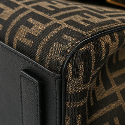 Versace X FENDI Grained Calfskin Fendace Medium La Medusa Top Handle Bag Black Brown 9 of 11