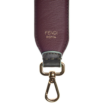 Fendi Vitello Dolce Bi-Color Degrade Studded Strap You Verde Prato Bordeaux 3 of 4