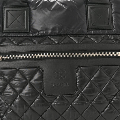 Chanel Nylon Quilted Large Coco Cocoon Tote Black 8 of 10