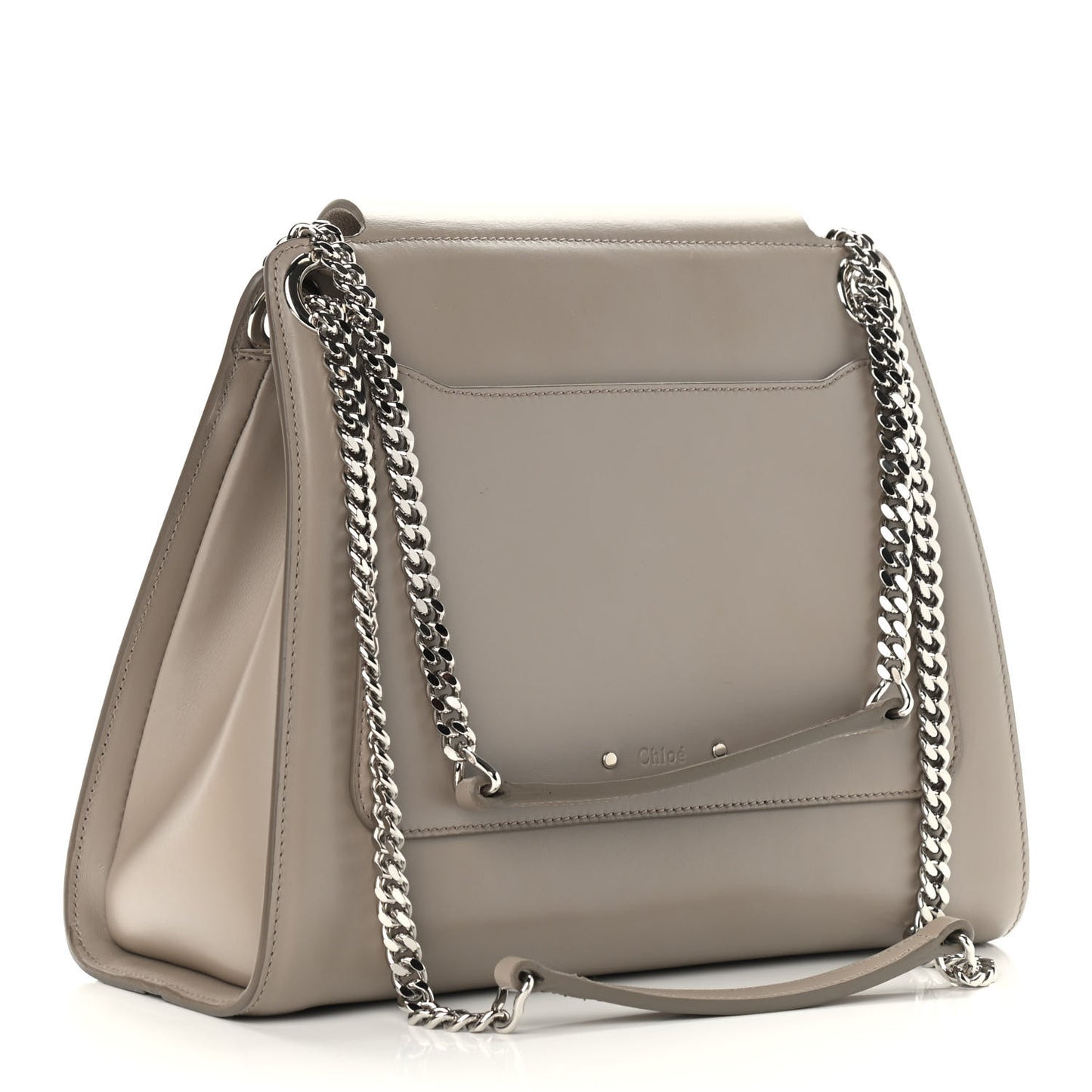 Shiny Calfskin Medium Annie Shoulder Bag Motty Grey