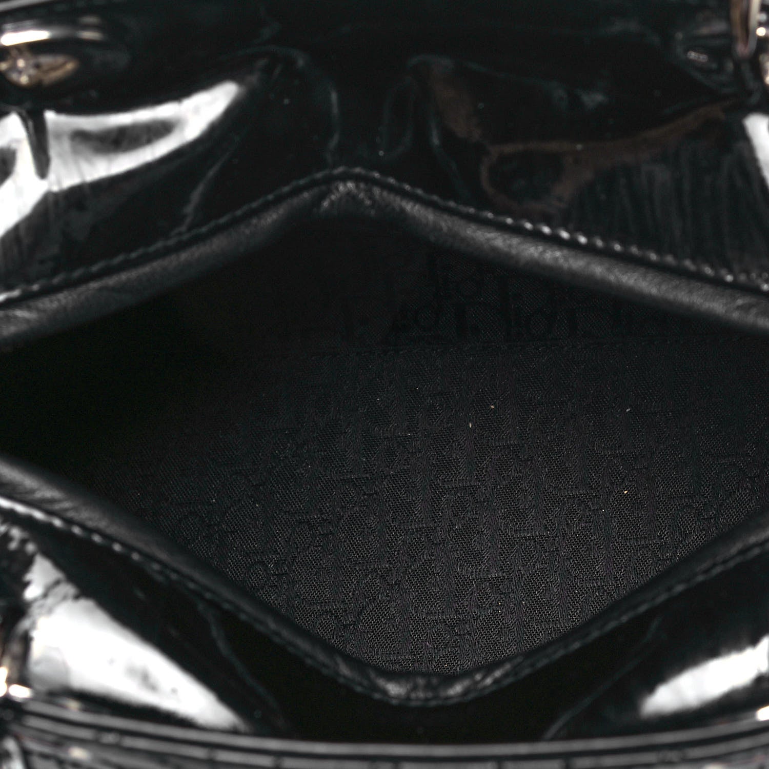 Christian Dior Patent Cannage Stitched Medium Lady Dior Black 5 of 13