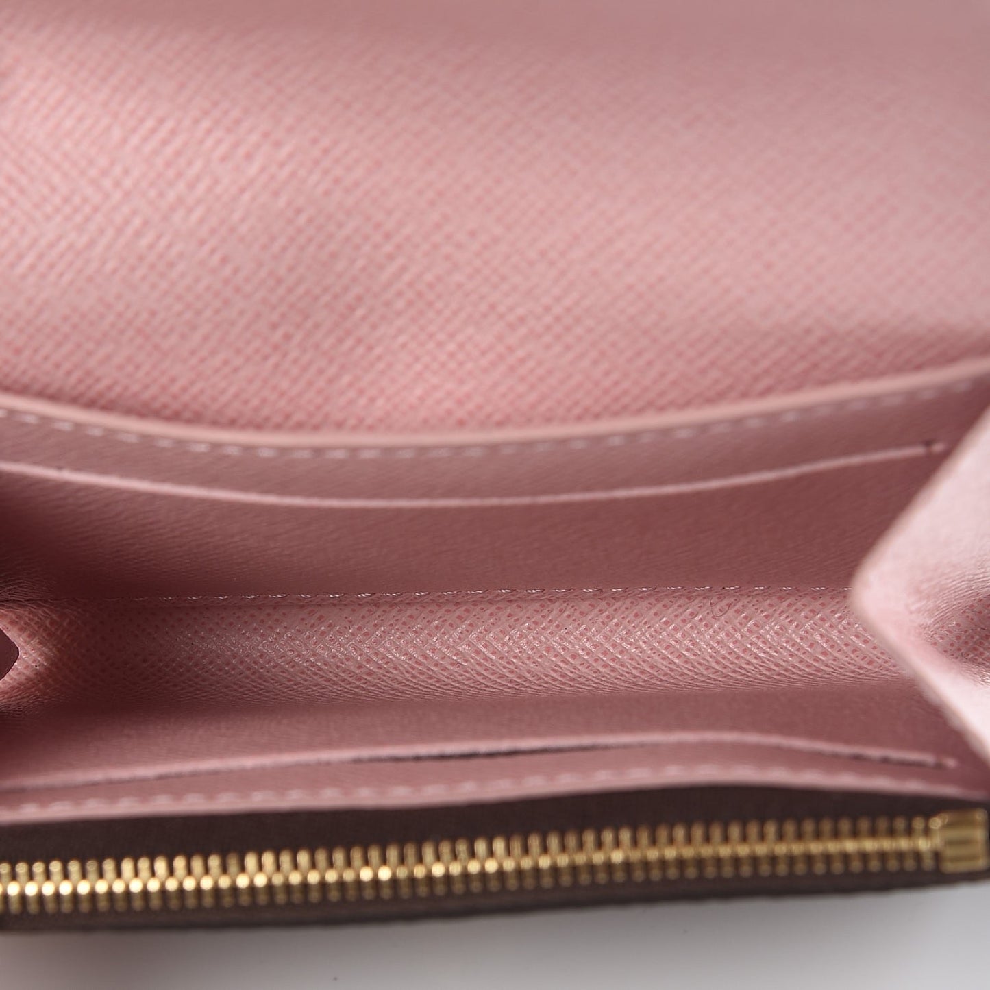 Damier Ebene Rosalie Coin Purse Rose Ballerine