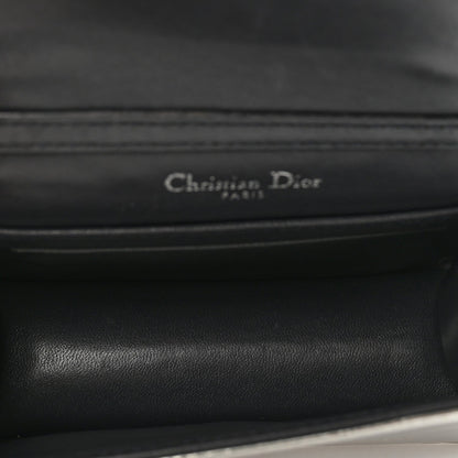 Christian Dior Metallic Patent Micro-Cannage Baby Diorama Flap Bag Silver 4 of 9