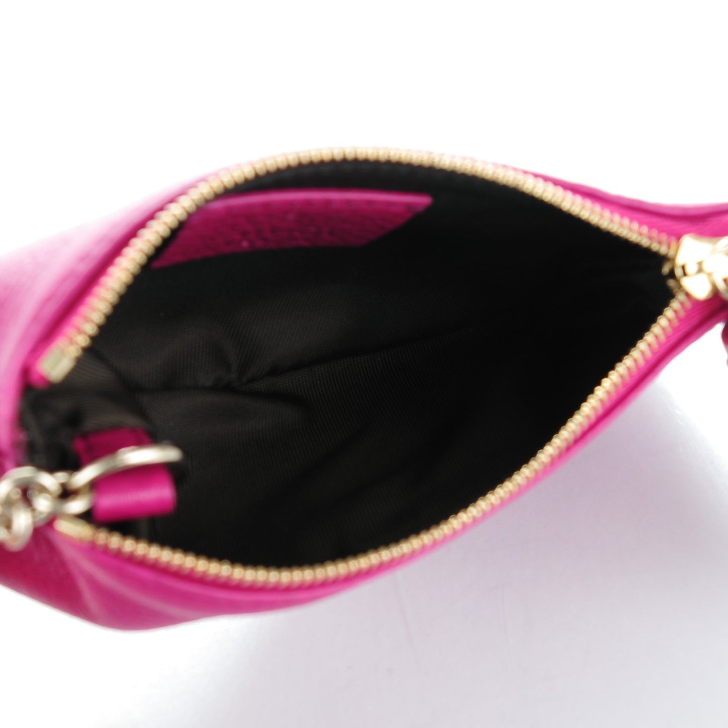 Pebbled Calfskin Soho Key Case Bright Bougainvillea