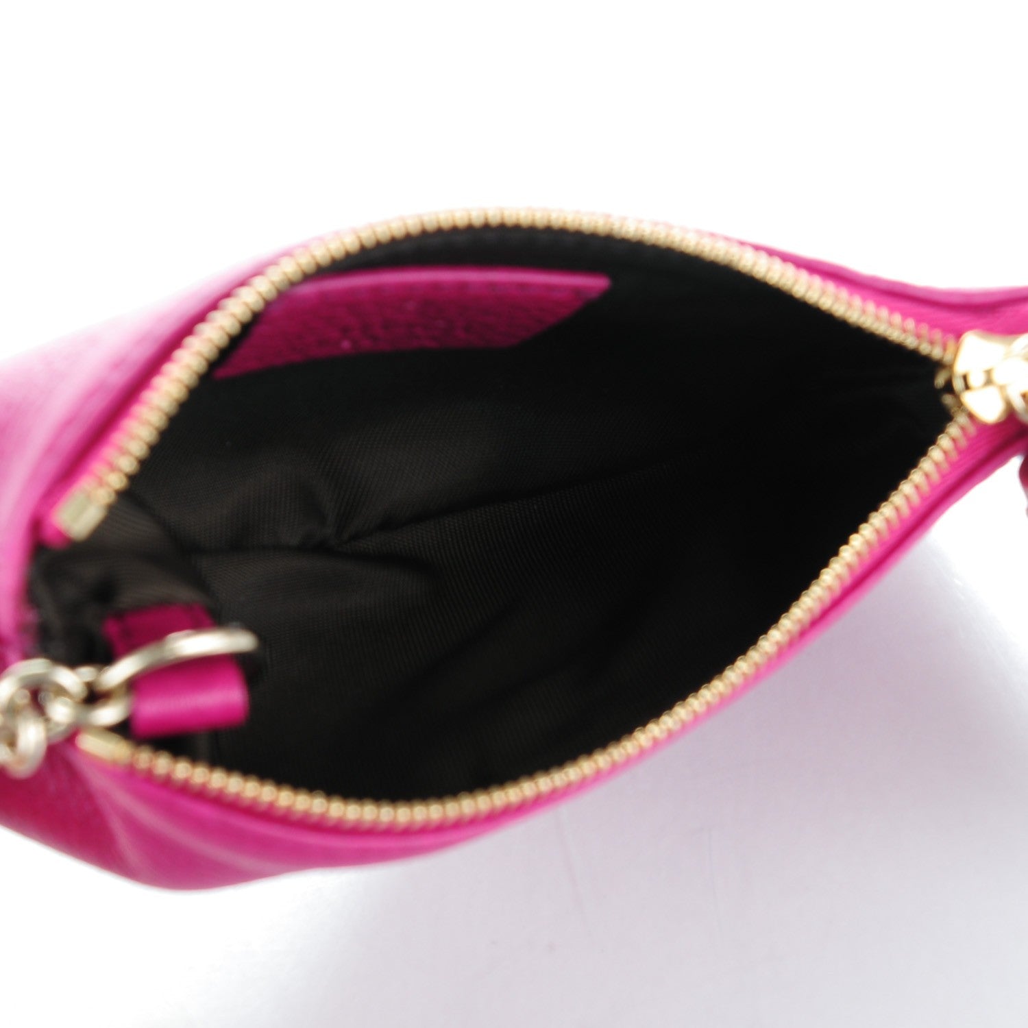 Gucci Pebbled Calfskin Soho Key Case Bright Bougainvillea 5 of 7