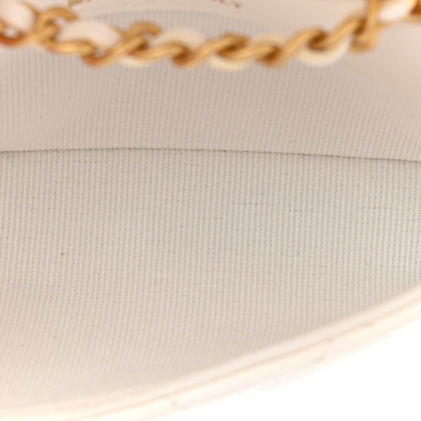 Lambskin Enamel Quilted Mini Chain Belt Bag White