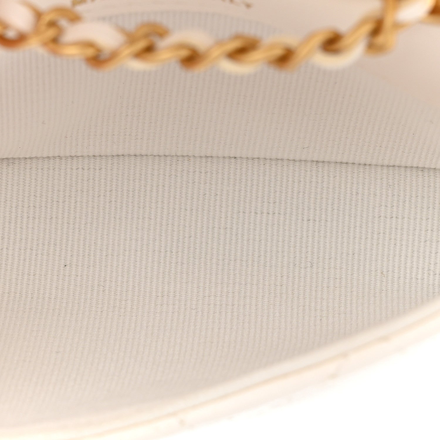 Chanel Lambskin Enamel Quilted Mini Chain Belt Bag White 5 of 12